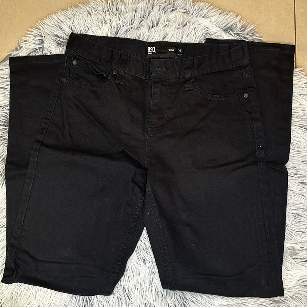 RSQ Boys Slim Black Jeans